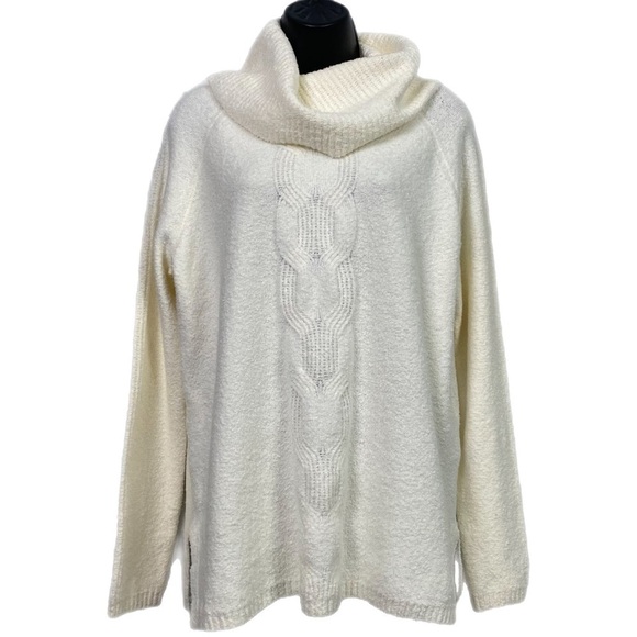 Nwt | Caslon Center Cable Cowl Neck Cotton Blend Sweater Size Small - Picture 2 of 9